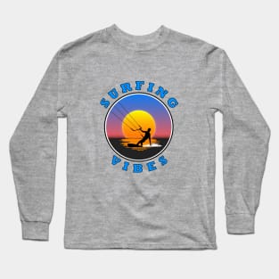 Surfing Vibes - Sun - kite surfer Long Sleeve T-Shirt